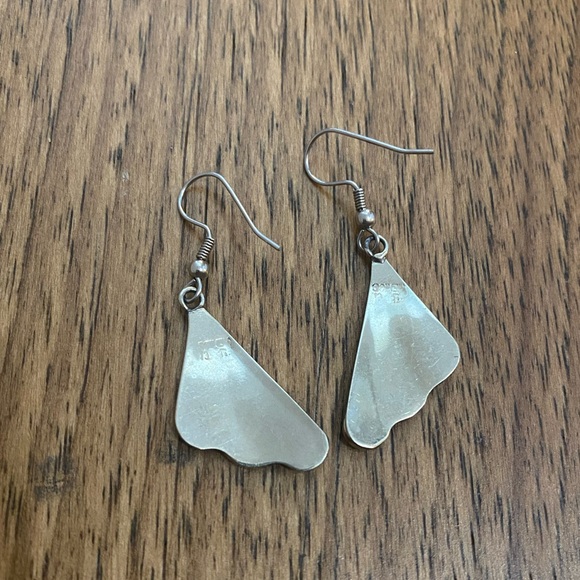 Abalone butterfly wing Earrings - Picture 3 of 3